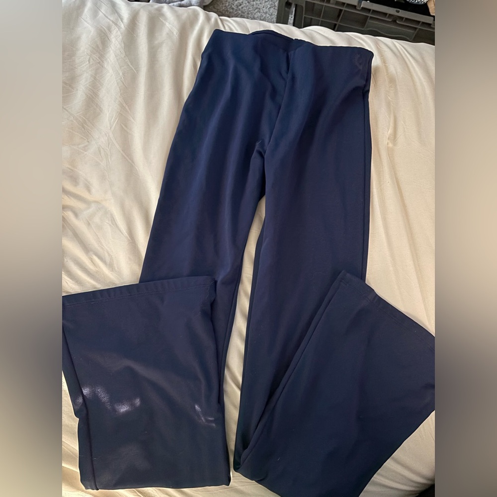Navy Blue Flared Leggings